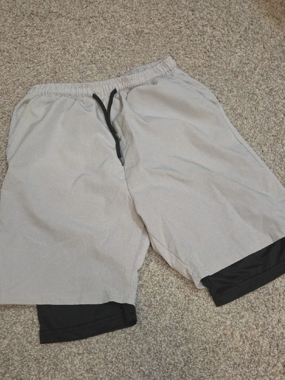3 Pair Balance and Body Glove Black & Gray Athletic Lined Shorts Bundle 14/16